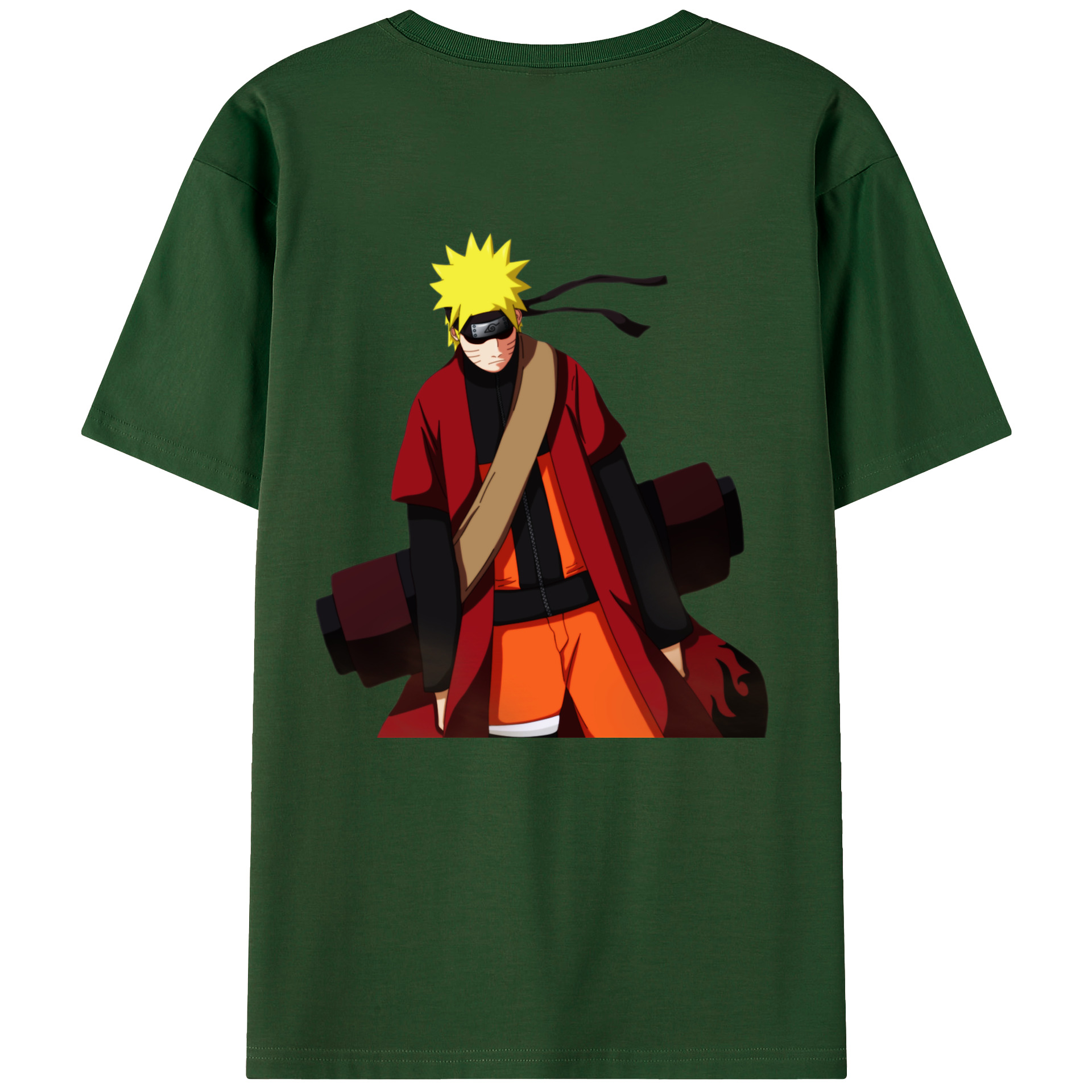 （画像用） NARUTO -ナルト- うずまき ナルト Uzumaki Naruto 綿100％半袖Tシャツ（背面プリント）